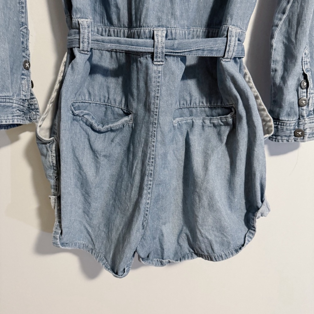 Free People - Long Sleeve Denim Romper - Picture 6 of 6